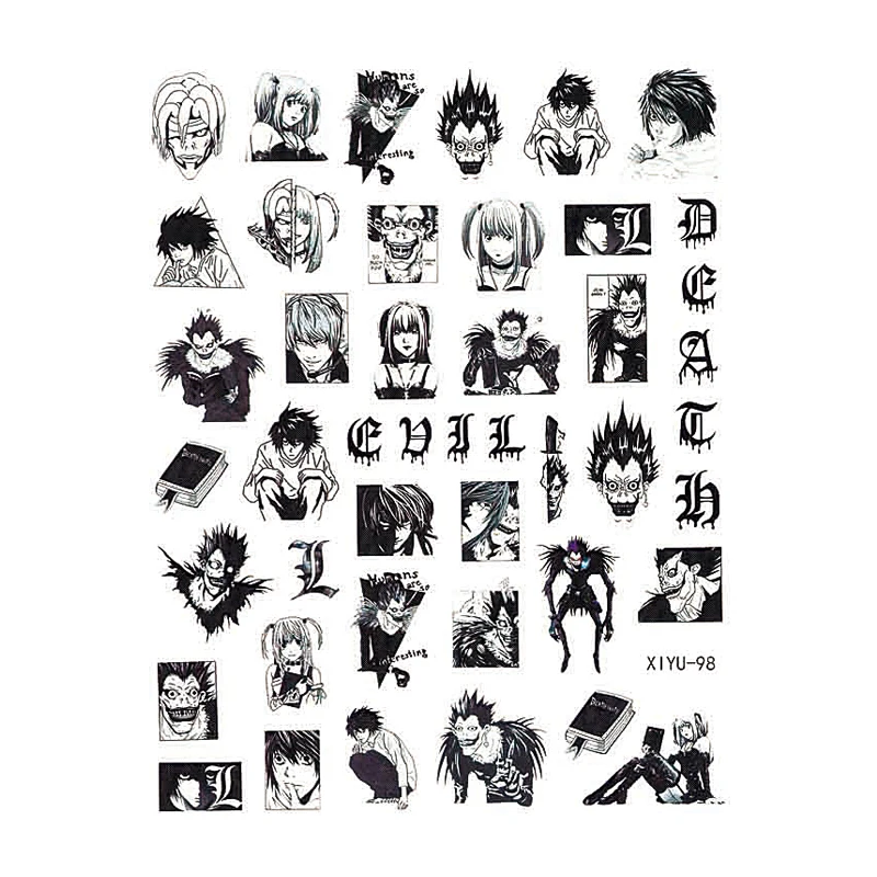 10PCS Nové Kreslené postavičky Nail Art Nálepky Dragon Ball Nechtov Jazdca Had Oko Nail Art Zdobiť Nášivka Anime Štýl