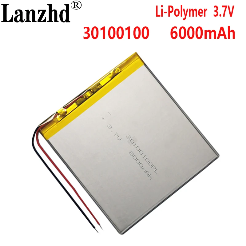 8pcs 6000mah 3,7 v 30100100 polymer lithium ion batéria záložné napájanie lítiová batéria pre tablet nabíjateľná LIPO batérie