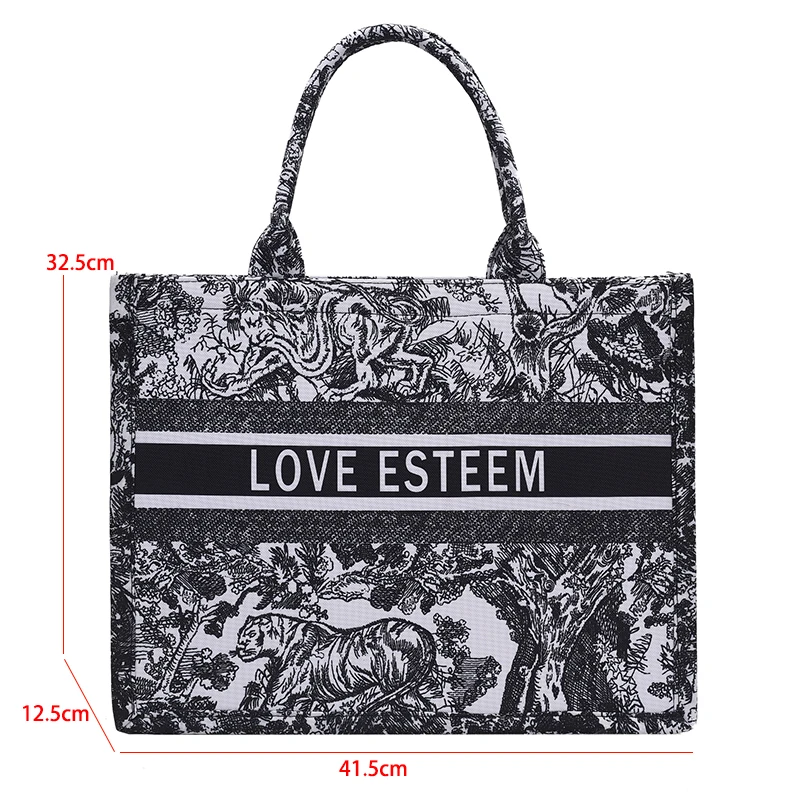 Žakárové Výšivky Tote Bag Luxusné Dizajnér Kabelky Tašky pre Ženy 2022 Značky Shopper Taška Pláži Taška cez Rameno Veľké Ruky Tašku