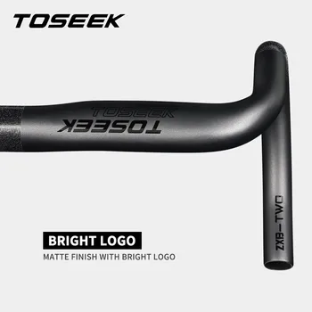 TOSEEK Full Carbon Fiber Ohnuté Riadidlá Bar Čierny Matný Povrch Cestnej Bike Carbon Riadidlá 40/42/44 cm Externé Smerovanie