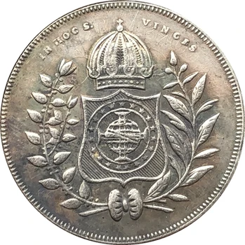 1835 Brazília 200 Reis mince KÓPIA