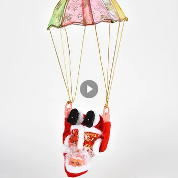 Kreatívne Elektrické Padák Santa Claus Oblečenie Pre Bábiku Vianočné Padák Santa Claus Hračku, Ozdoby Domov Vtipné Vianočné Dekorácie