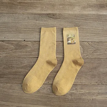 Zviera Tlače Harajuku Kawaii Ženy Ponožky Králik Medveď Dizajn Roztomilé Ponožky Abstraktnú Olejomaľbu Kórejský Štýl Art Tvorivé Sokken