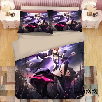 Mxdfafa Anime Osud Grand Objednávku Obliečky Kryt Nastaví 3D posteľná bielizeň Nastaviť Manga Cumlík posteľná bielizeň Súpravy s 1 Perinu + 2 obliečky na Vankúše