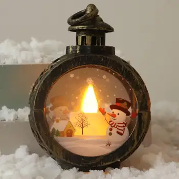 Santa Claus a Vianočné Svietidlo Osvetlenie Závesné Flameless Sviečky Lampy Strany Festival Darček LED Sviečka Svetlá Nový Rok Dekorácie