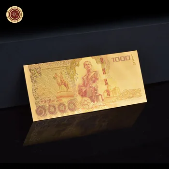 1000 Bahtov Farebné Thajsko Zlaté Bankovky, Zlaté Fólie Bankoviek Domáce Dekorácie Darček