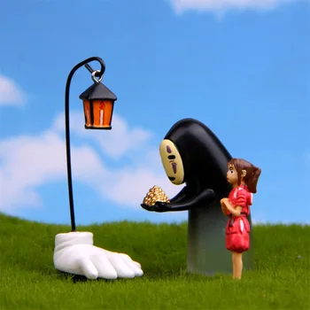 Japonské Anime Studio Ghibli Odvážneho Preč Film Chihiro No Tvár Človeka DIY Mini Obrázok Hračky Hayao Miyazaki Pouličné Lampy Dekorácie