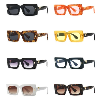 Peekaboo čierny štvorec na slnečné okuliare pre ženy uv400 leopard retro slnečné okuliare pre mužov 2022 lacné príslušenstvo žena žltá oranžová