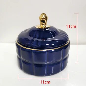 Keramické dekoračné blue sapphire aromaterapia sviečka jar bavlnenou handričkou Cukru nádrž môže úložný box šperky plachtenie podporu