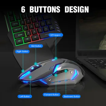 RGB Wireless Mouse 2.4 G Bluetooth Dobíjacia Myš Stlmiť Office Počítačových Myší LED Podsvietený Ergonomic Gaming Mouse Na Notebook PC