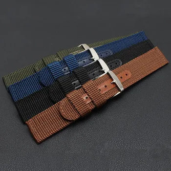 Vysoká Kvalita Camouflag Vojenské Nylon Watchband Nato Zulu Remienok 22 mm Plátno Nahradenie Sledovať Pásmo pre Casio Seiko Bezplatné nástroje