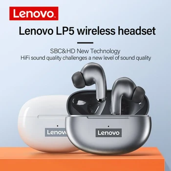 Lenovo LP5 TWS Bluetooth Slúchadlo 9D Stereo HiFi Športové Nepremokavé Bezdrôtové Slúchadlá pre iPhone 13 Xiao Bluetooth Slúchadlá