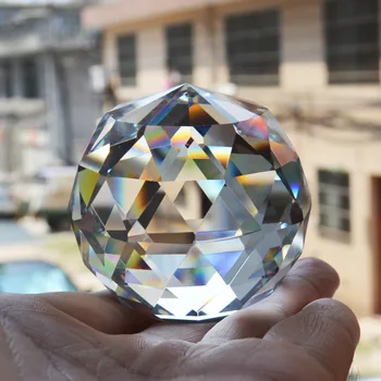 Jasné Crystal Sfére 40-80MM Tvárou Pozeraním Loptu Hranoly Suncatcher Domova