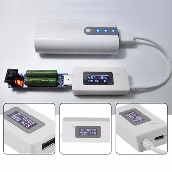 Profesionálny LCD USB Mini Napätie a Prúd Monitor Tester Detektor Mobilné energetické Kapacity Tester KCX-017 Hot Predaj