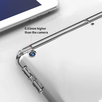 Shockproof Mäkké Silikónové puzdro Pre iPad Mini6/Air4 Flexibilný, Transparentný Späť Ochranný Kryt Pre 2021 Ipad Pro 11inch/12.9 palec