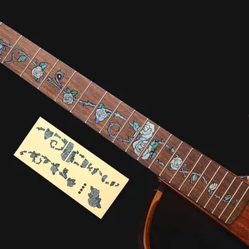 Gitara Hmatníka Nálepky Self-máčanie Intarzované a Obtlačky Gitara Stráže Dosku Ultra-tenké Nálepky Basy Drumbľa Hmatníkom Dekorácie