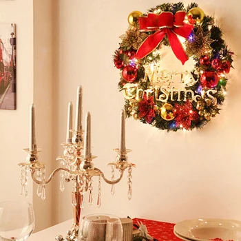30 cm Vianočný Veniec, Vianočné Dekorácie Dverí Visí Okno Rekvizity Pozadí Vianočný Stromček Príslušenstvo--Zlato