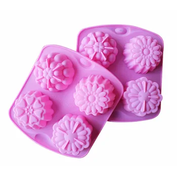4 aj rôzne typy silica gel tortu jelly ručne vyrábané mydlo biscuit formy vysokým teplotám mesiac tortu formy D043