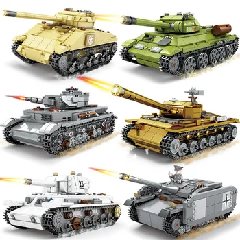 2021 nového Vojenského tanku sady ww2 nemecko nás T34 model stavebné bloky súpravy armády v 2. svetovej vojne 1 i ii panzer obrnené vozidlo hračky