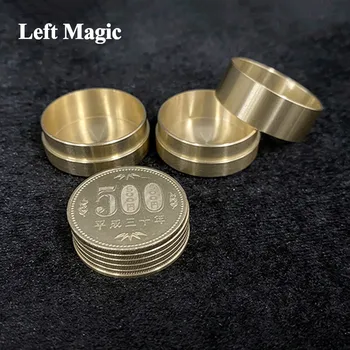 Dynamické Mince (Japonsko 500 Jenov) Kúzelnícke Triky Kúzelníka Mince Miznú Zblízka Ulici Ilúzie Street Magic Kúzelník