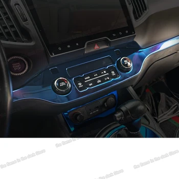 Auto tabuli klimatizácia prispôsobiť úložný box panel trim pre kia sportage 2011 2012 2013 2010 príslušenstvo 3 r sl