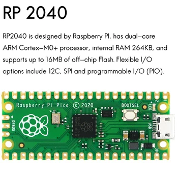 Pre Raspberry Pi Pico Low-Cost, Vysoko výkonný Mikroprocesor Doska s Flexibilné Digitálne Rozhrania