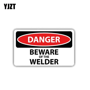 YJZT 11,8 CM*6.8 CM, Auto Nálepky, Reflexné Nebezpečenstvo Pozor Zvárač Odtlačkový PVC 12-1416