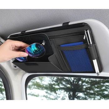 Auto multi-funkcia auto slnečná clona skladovanie taška predstavenie prípade auto tvorivé cartoon skladovanie taška vodičský preukaz karta balík