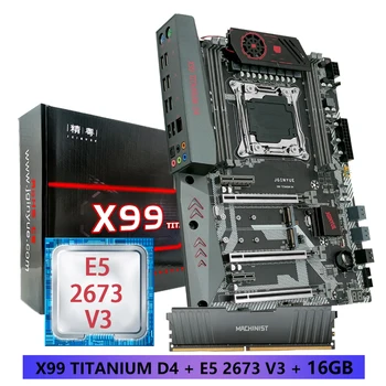 JGINYUE X99 D4 Doske Combo Kit Set S Xeon E5 2673 V3 MAS 2011-3 CPU 1pcs *16 G= 16GB DDR4 ECC RAM Pamäť Štyri kanál