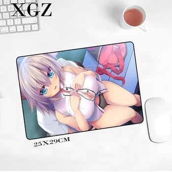 XGZ Sexy Hrudníka Dievča RGB Mäkké Veľkej Hry Podložka pod Myš s Veľkými Svietiacimi LED Rozšírené Padmouse protišmykovým Gumovým Klávesnici Počítača Mat