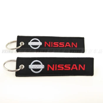 Móda Keychain Výšivky Tlačidlo Prstene Retiazky Prispôsobiť Osobné Darčeky Auto Kláves S Logom Držiak Pre Nissan Auto Keyring