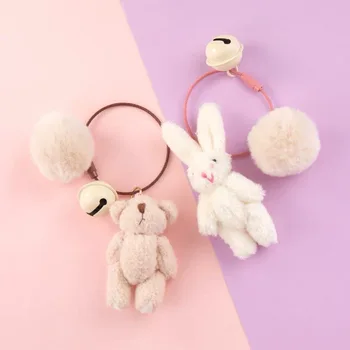 Kawaii Kľúča Vozidla Príslušenstvo Roztomilý Plyšový Prívesok Bunny Doll Taška Prívesok Plyšové Keychain pre Dievčatá, Študenti, Dospelí