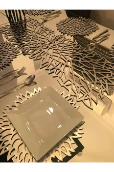 Luxusný Stôl Runner Set 6 Osôb, Zlata, Striebra, Stolové Prestieranie Moderných Domov Obrus Riadu, Jedálenský Dekor Svadobný Stôl Dekor