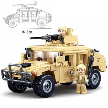 265pcs Vojenské Série Obrnené Humvees Stavebné Bloky DIY Modelu Vzdelávacích Darčeky Tehly Hračky pre Deti,