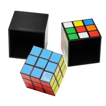 1 Nastavte Triple Magic Cube Triky Okamžité Obnovenie Zblízka Kúzelník Trik Trik Ilúzie