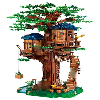 3117pcs Tree House Najväčší Strom Model Stavebné Bloky Nápady 21318 Tehly DIY Vzdelávacie Hračky Darček pre Deti 6007