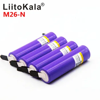 Liitokala Originálne M26 2600mAh 10A 18650 li-ion Nabíjateľnú batériu, 2600 mah batérie bezpečné DIY Nikel listov