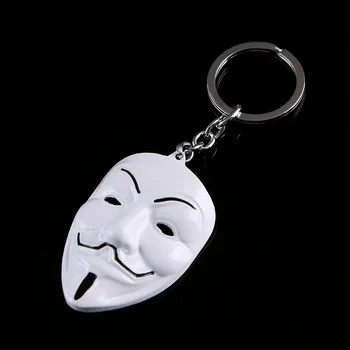 DC V for Vendetta Anime Postavy V Maska Kovové Keychain Taška Krúžok na kľúče Prívesok Príslušenstvom detská Hračka Narodeninám