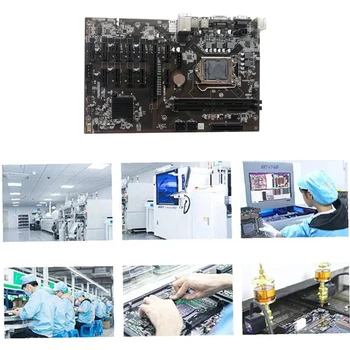 B250 BTC Ťažba Doska s G3900 CPU Procesor Podporuje DDR4 LGA 1151 12XGraphics Karta, Slot pre BTC Baník