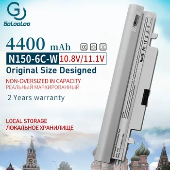 Golooloo 10.8 V, 4400mAh Nový Notebook Batéria pre SAMSUNG N143 N145 N148 N150 N250 N250P N260 N260P 6Cells Biele Plus