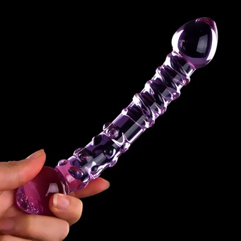 Sklenené Dildo Crystal Análny Plug Lesbický Sex Hračky Vaginálne Klitorálny Stimulácia Stick Hladké Sex Produkt Pre Ženy Masturbácia