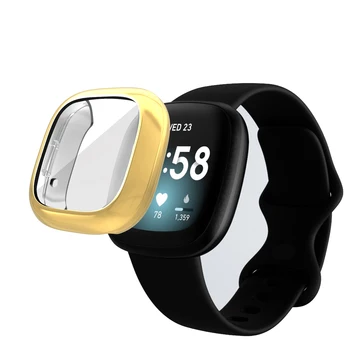 Mäkké Tpu Puzdro Pre Fitbit Zmysel/Versa3 Full Screen Protector Kryt Pre Fitbit Naopak 3 Smart Hodinky Nárazníka Pokovovanie Shell