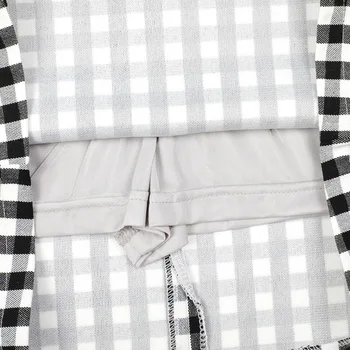 Streetwear Tartan Black Print Biele Ženy-line Sukne saia dámske koberčeky Mini Sukne harajuku Vysoký Pás Split Krátke Sukne