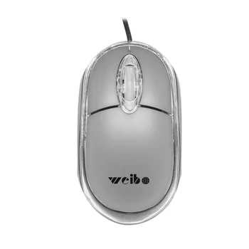 Transparentné svetelný wired mouse Domov jednoduché a roztomilý optické myši Prenosný počítač myš