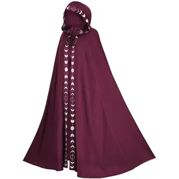 Stredoveké Plášť S Kapucňou Kabát Ženy Vintage Gotický Plášť Stredoveké Extra Dlhé Čipky Halloween Cape Cosplay Kostým