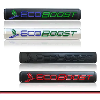 3D Kovové Znak ECOBOOST ECO BOOST Zadného Kufra Auta Odznak Auto Nálepky Pre Ford Focus Fiesta Ecosport Kuga Mondeo Everest