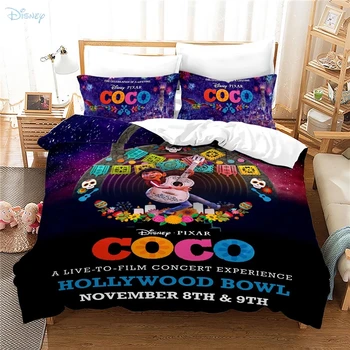 Cartoon Coco 3D Vzor Obliečky Kryt Set s obliečky na Vankúše posteľná bielizeň Stanovuje Jednotný Double Twin Plný Kráľovná King Size pre Spálne Dekoroch
