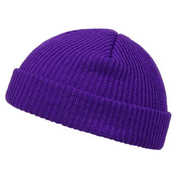 Vysoko kvalitné módne čistá farebná vlna klobúk jeseň zima mužov a žien hip hop pletené čiapky, teplé klobúk vonkajšie wild bežné čiapky
